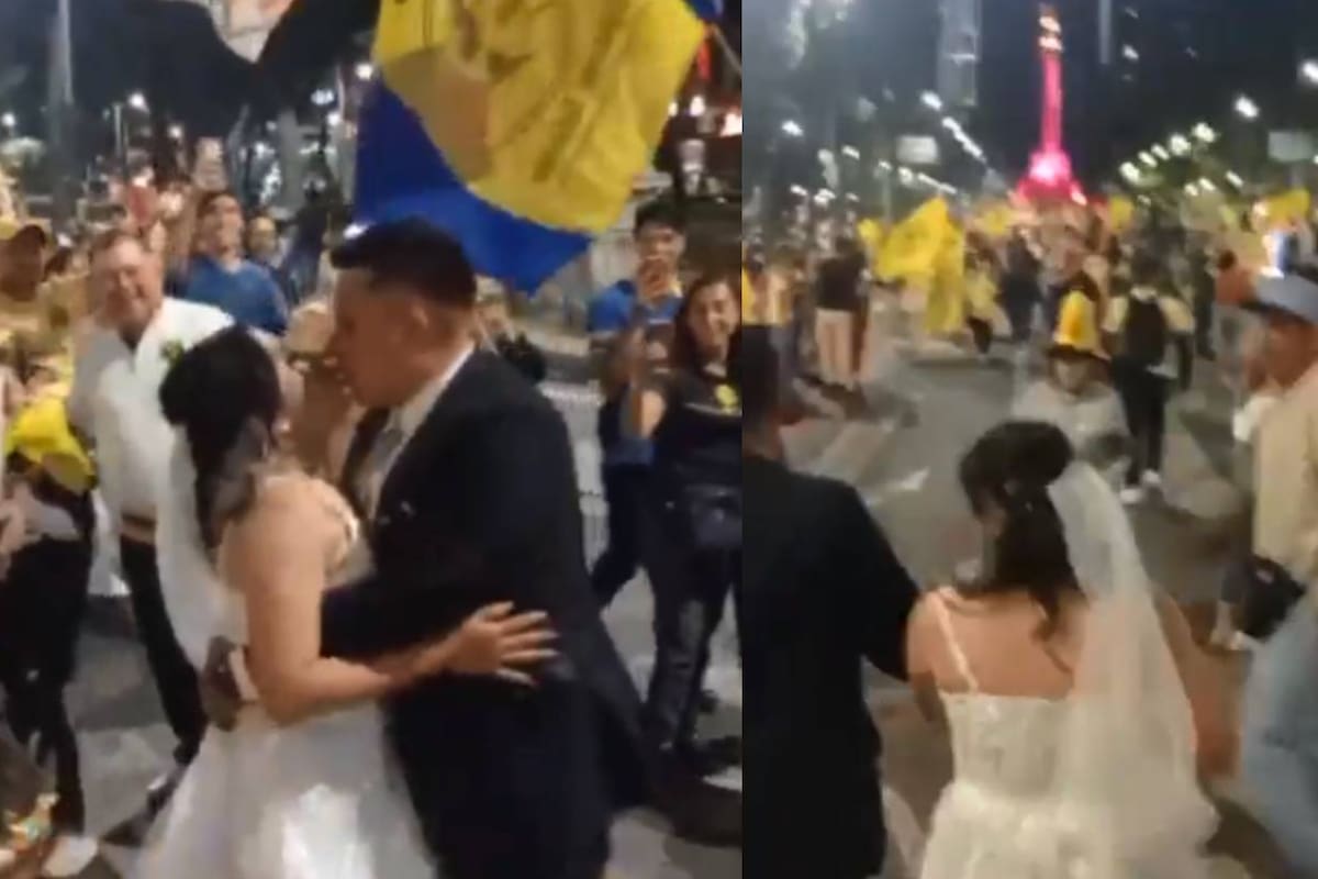 VIDEO: Recién casados se olvidan de la luna de miel y se van a festejar el campeonato
