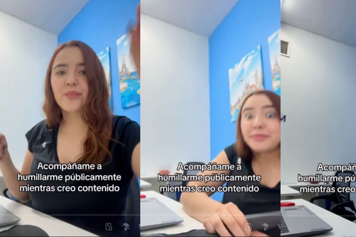 VIRAL: mientras grababa un vídeo para TikTok en su oficina, esta joven tuvo una TREMENDA caída