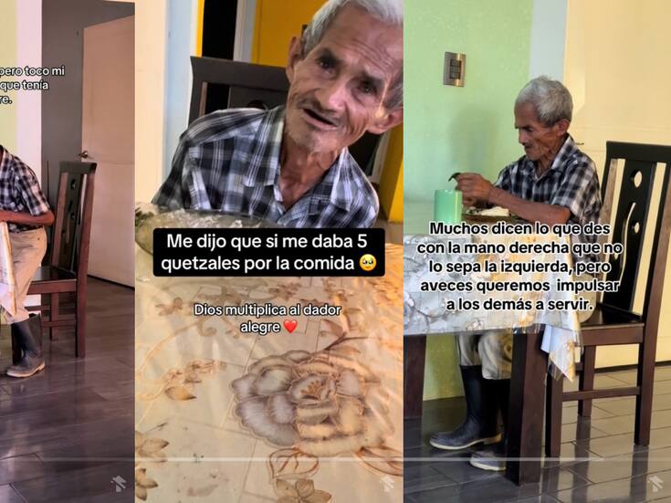 Mujer es sorprendida por un anciano hambriento: ella le da de comer y ahora la amenazan con denunciarla