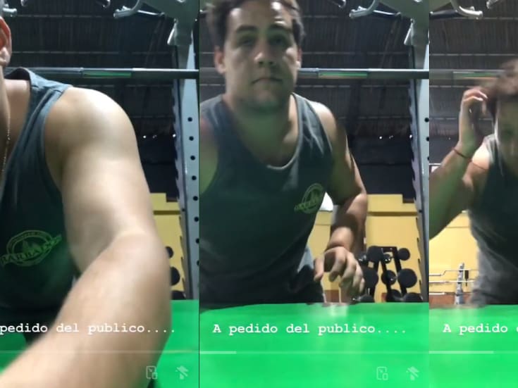 Joven intenta grabarse haciendo ejercicio en el gimnasio pero se da un fuerte golpe (VIDEO)