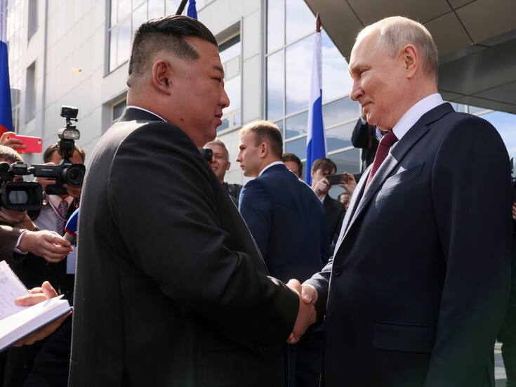 Así recibieron a Putin en Pionyang después de 24 años de su última visita a Corea del Norte
