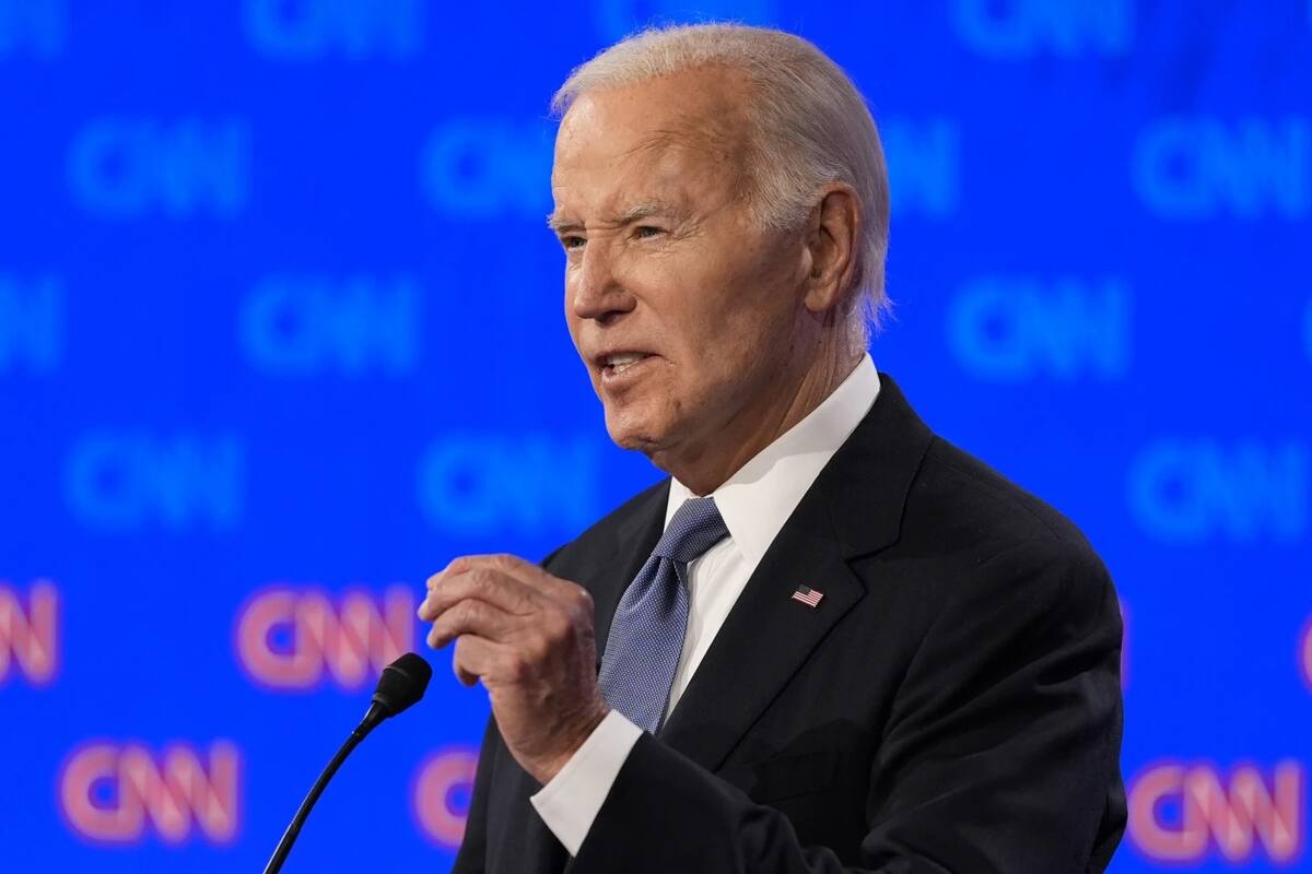 Joe Biden durante el primer debate presidencial. | Crédito: AP