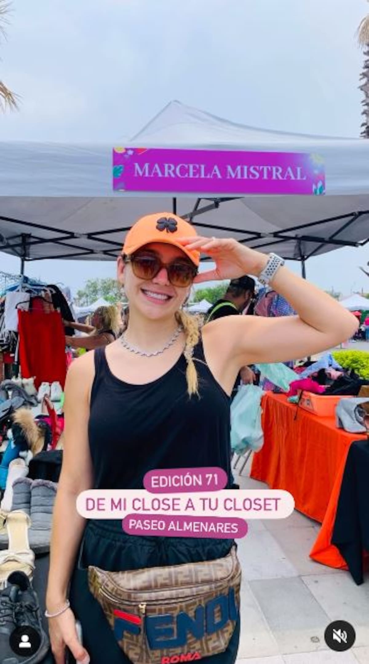 Marcela Mistral sorprende al vender su ropa y zapatos en el tianguis | Captura de pantalla Instagram (musamistral)