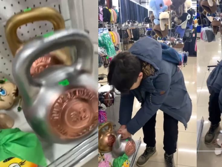 Jóvenes intentan grabar vídeo gracioso, pero terminan rompiendo pieza de cerámica en un supermercado | VIDEO