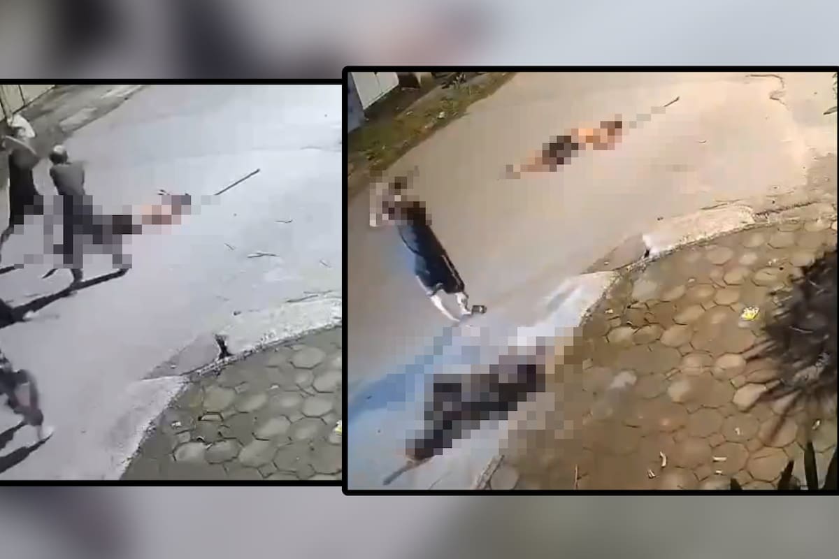 VIDEO: Joven mata brutalmente a machetazos a su padre y hermano en plena calle (Imágenes fuertes)