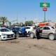 Carambola de 7 autos en López del Castillo y Olivares dejó saldo de 2 heridos en Hermosillo